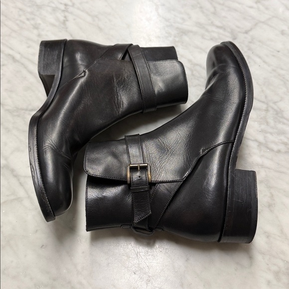 Men\'s Brooks Brothers Black Ankle Strap Buckle Leather Dress Boot Size 9 main image 8